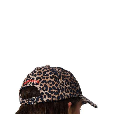 Casquette en coton léopard animalier avec une fermeture strapback - Image 4