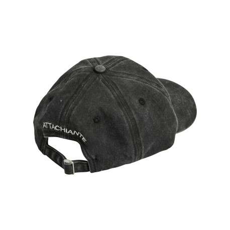 Casquette en coton anthracite unie avec une fermeture strapback - Image 2