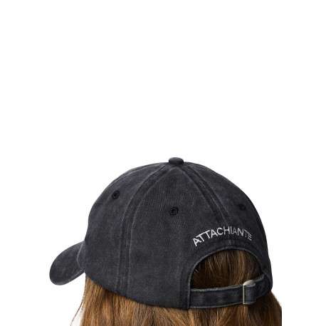 Casquette en coton anthracite unie avec une fermeture strapback - Image 5
