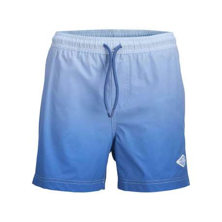 Short de bain bleu ciel dégradé avec une coupe droite et 3 poches