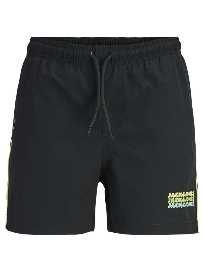 Short de bain noir uni avec...