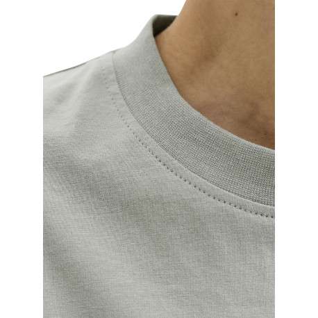 T-shirt en coton biologique kaki imprimé avec une coupe droite et un col rond - Image 5