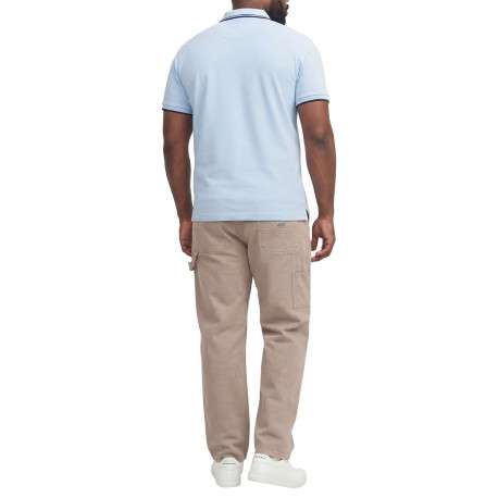 Polo ciel uni avec une coupe droite, un col zippé et des manches courtes - Image 2