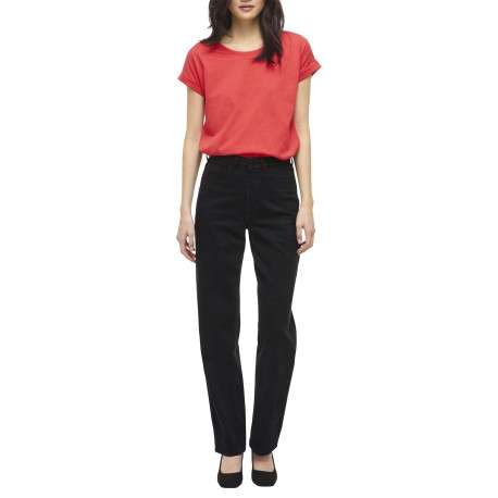 T-shirt rouge uni avec une coupe ajustée et des manches courtes - Image 5