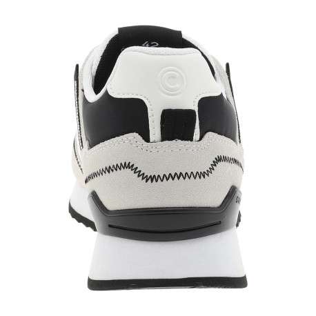 Baskets running blanches en cuir avec un talon plat et des lacets - Image 6