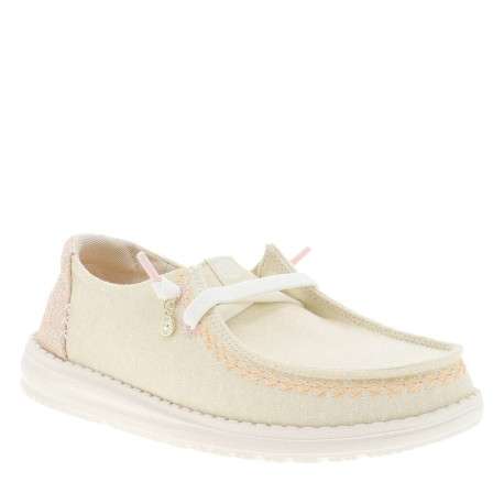 Mocassins beiges avec un talon plat et une fermeture à slip-on - Image 3