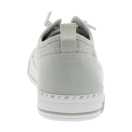 Tennis vertes à talon plat avec des lacets ronds et logo imprimé - Image 6