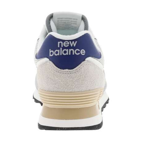 Baskets multisport grises en cuir avec talon plat avec une tige en mesh - Image 6