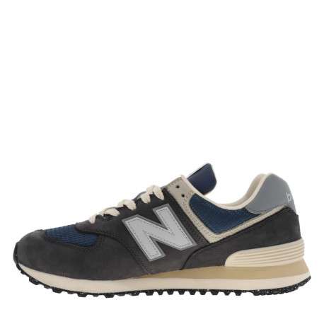 Baskets multisport anthracite à talon plat avec des lacets plats façon cordage