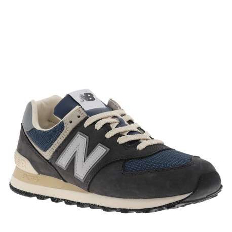 Baskets multisport anthracite à talon plat avec des lacets plats façon cordage - Image 3