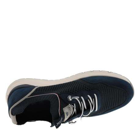 Baskets running bleu marine à talon plat avec un col élastiqué - Image 4