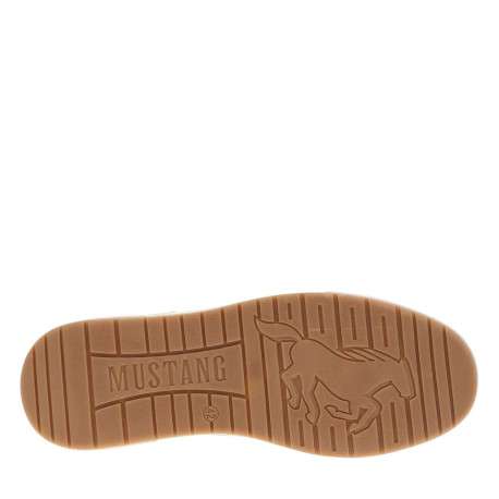 Baskets marron à talon plat avec des lacets et un zip latéral - Image 5