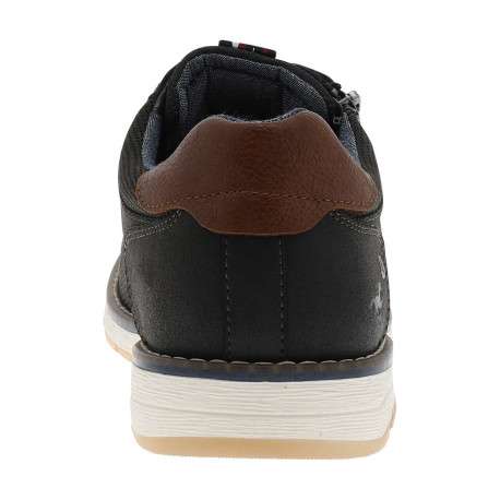 Baskets charbon à talon plat avec des lacets et un zip latéral - Image 6