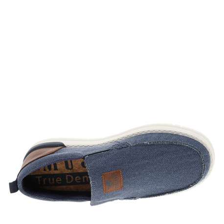 Baskets bleu marine à talon plat avec une fermeture à slip-on - Image 4