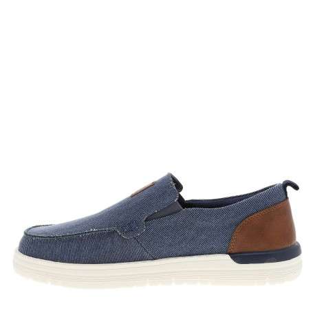 Baskets bleu marine à talon plat avec une fermeture à slip-on