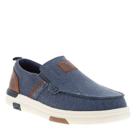 Baskets bleu marine à talon plat avec une fermeture à slip-on - Image 3