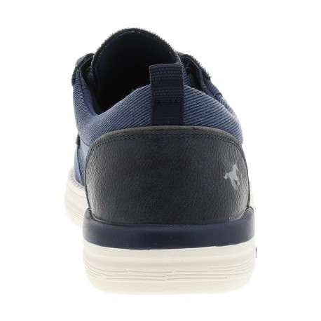 Baskets bleus avec un talon plat et des lacets ronds tressés - Image 6