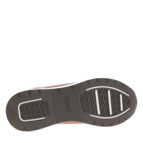 Sneakers cognac en cuir à talon plat avec des lacets et un zip latéral - Image 5