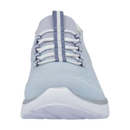 Baskets running bleu ciel et violette à talon plat avec fermeture slip-on - Image 7