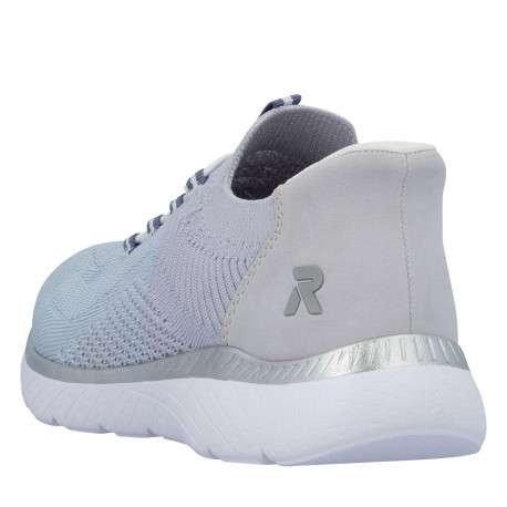 Baskets running bleu ciel et violette à talon plat avec fermeture slip-on - Image 9