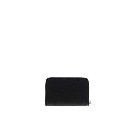 Portefeuille noir pourvu d'une fermeture zippée et du logo de la marque - Image 2