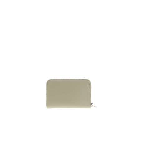 Portefeuille vert en maille lisse pourvu du logo de la marque - Image 2