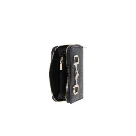 Portefeuille anthracite pourvu d'une fermeture zippée et du logo de la marque - Image 3