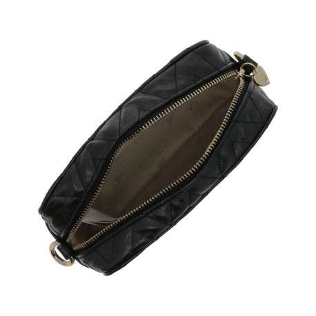 Sac à bandoulière noir effet pailleté pourvu du logo de la marque - Image 5