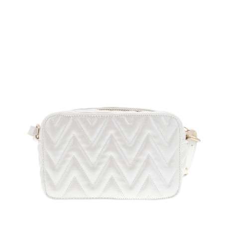 Sac à bandoulière écru effet pailleté pourvu du logo de la marque - Image 3