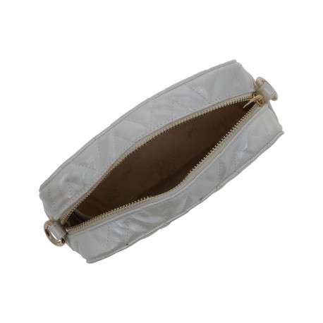 Sac à bandoulière écru effet pailleté pourvu du logo de la marque - Image 5