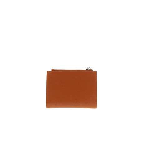 Porte-monnaie camel uni avec un porte-cartes et un compartiment central - Image 2