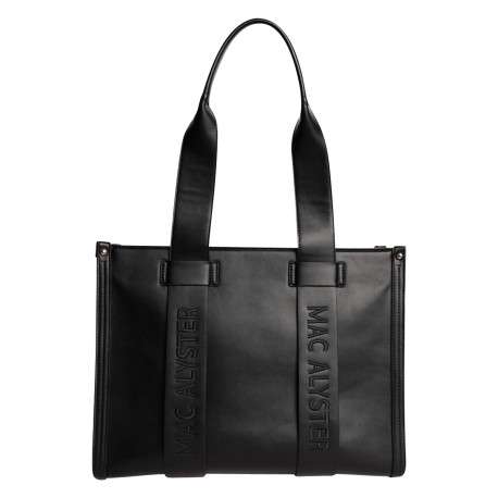 Sac porté épaule noir uni avec fermeture à zip muni de 2 anses
