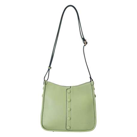 Sac vert d'eau uni avec une bandoulière réglable et fermeture à zip