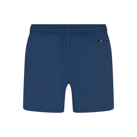 Short de bain en bleu uni avec une coupe droite et 2 poches raglan - Image 2