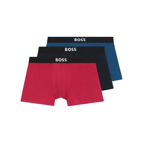 Lot de 3 boxers en coton multicolores pourvus d'une taille élastiquée