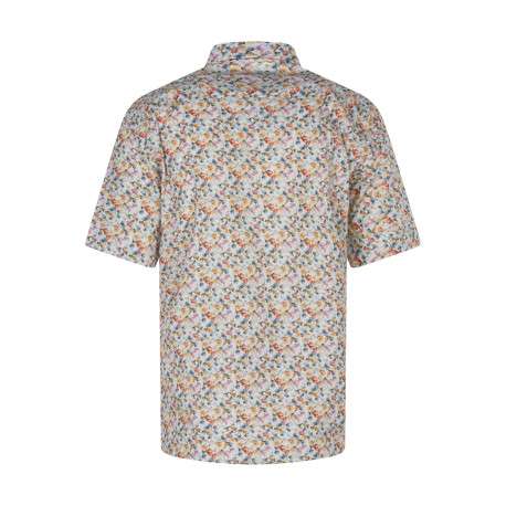 Chemise en coton multicolore à motif floral imprimé avec une coupe droite - Image 2