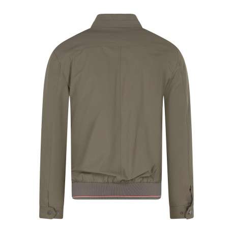 Blouson kaki uni avec une coupe droite, un col montant et 3 poches zippées - Image 2