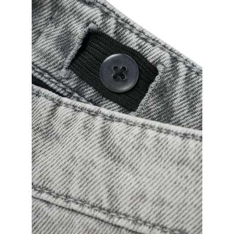 Jean en coton gris clair uni pourvu d'une coupe droite et de multiples poches - Image 6