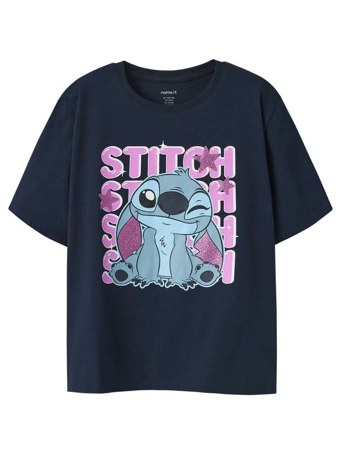 T-shirt en coton marine uni...