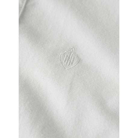 Chemise en coton biologique blanche unie pourvue d'une coupe droite - Image 3