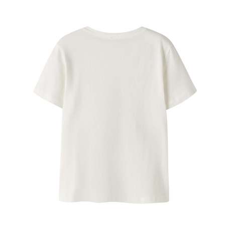 T-shirt en coton biologique blanc uni pourvu d'un imprimé squelette - Image 2
