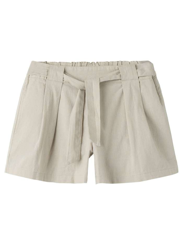 Short chino en lin et coton...