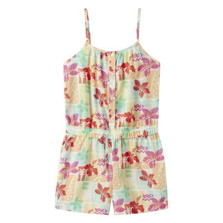 Combishort en coton multicolore à motifs pourvu d'une coupe droite