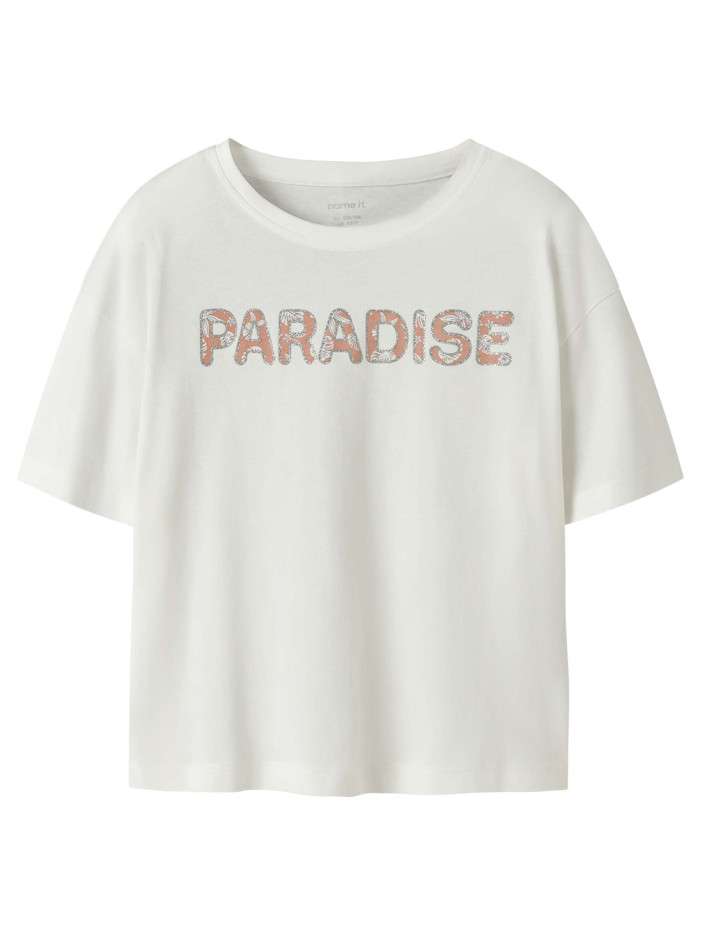 T-shirt en coton blanc uni...
