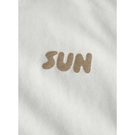 T-shirt en coton biologique blanc uni pourvu de manches courtes - Image 3