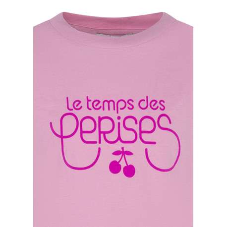 T-shirt en coton rose uni avec logo imprimé et une coupe droite - Image 3