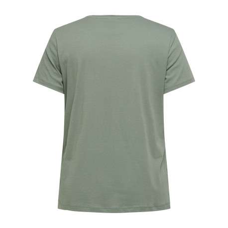 T-shirt en coton biologique kaki avec un imprimé et une coupe ajustée - Image 2