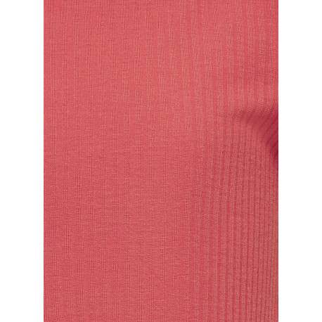 T-shirt corail uni pourvu d'une coupe ajustée et d'un col rond - Image 3