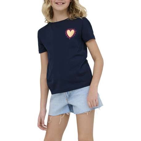 T-shirt en coton biologique marine uni pourvu d'un col rond - Image 5