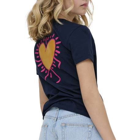 T-shirt en coton biologique marine uni pourvu d'un col rond - Image 6